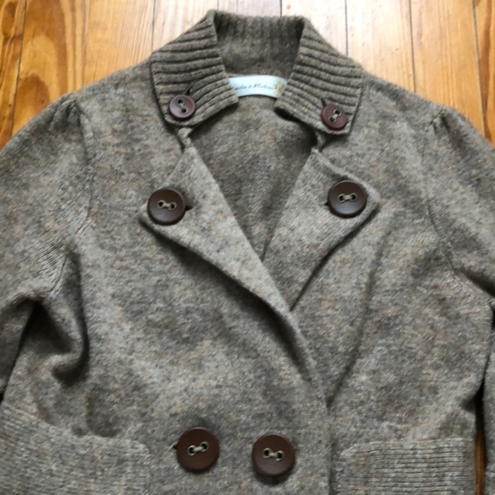 Anthropologie Charlie & Robin, light brown cardigan sweater.  Medium.